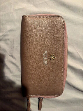 PORTFOLIO Zip Around Wristlet Wallet in Brown